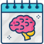 brain, calendar, day, events, tumor 