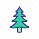 christmas, contour, evergreen, silhouette, tree, winter