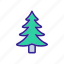 christmas, contour, evergreen, silhouette, tree, winter 