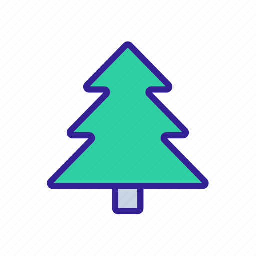 Christmas, contour, evergreen, pine, plant, silhouette, tree icon - Download on Iconfinder