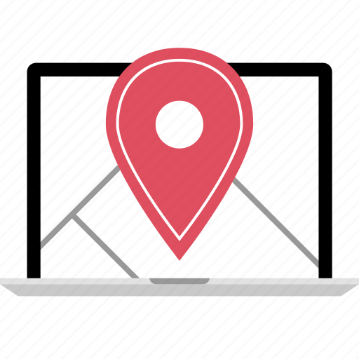 Direction, gps, laptop, location, pin icon - Download on Iconfinder