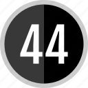 number, 44