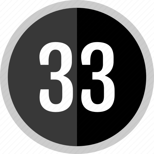 33, number icon - Download on Iconfinder on Iconfinder