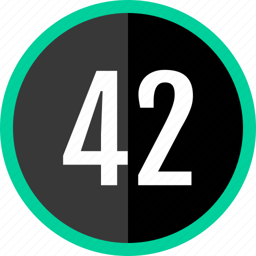 42, number icon - Download on Iconfinder on Iconfinder