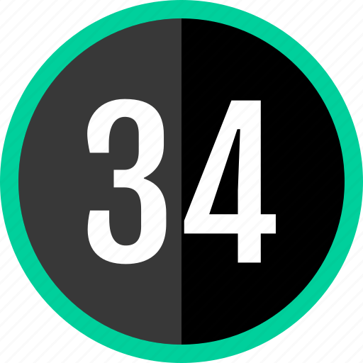 Number, 34 icon - Download on Iconfinder on Iconfinder