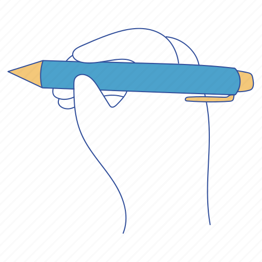 Hand holding, pencil, writing, education, study, exam, taking notes icon - Download on Iconfinder