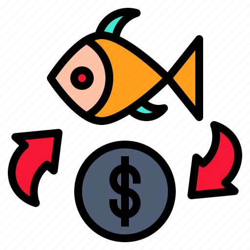 Cash, change, exchange, exchanging, fish, money icon - Download on Iconfinder