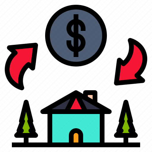 Change, exchange, exchanging, house, money icon - Download on Iconfinder