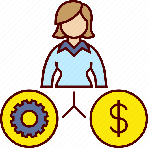 Business, gear, job, money, woman icon - Download on Iconfinder