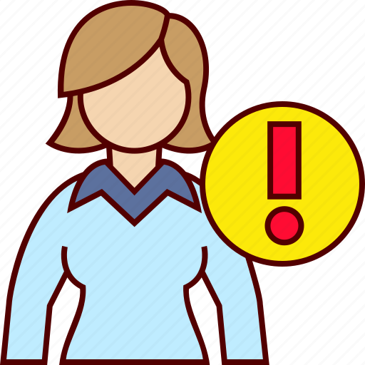 Business, exclamation, interjection, woman icon - Download on Iconfinder