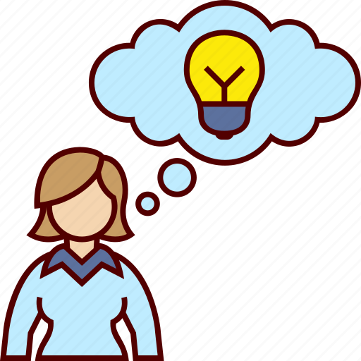 Business, idea, think, thinking, woman icon - Download on Iconfinder