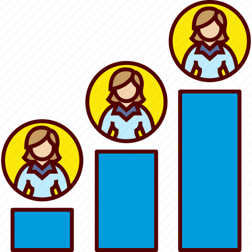 Employees, position, graph, statistics, business, office, team icon - Download on Iconfinder