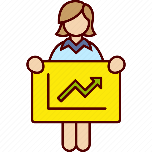 Business, man, growing, success, up, board, woman icon - Download on Iconfinder
