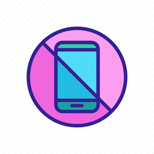 Ban, contour, exhibition, no, phone, web icon - Download on Iconfinder