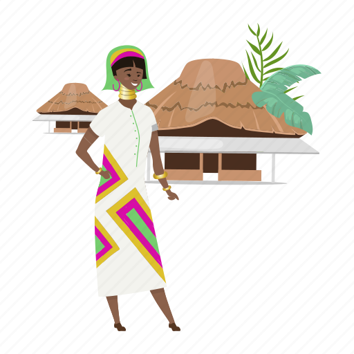 Africa, african, ethnic, woman, black illustration - Download on Iconfinder