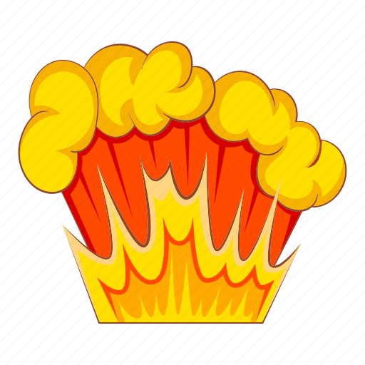 Cartoon, explode, explosion, motion, object, power, sign icon