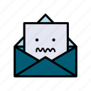 letter, envelope, mail, message, newsletter, expression, confused
