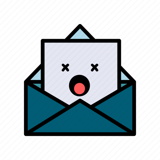 Letter, envelope, mail, message, newsletter, expression, dead icon - Download on Iconfinder