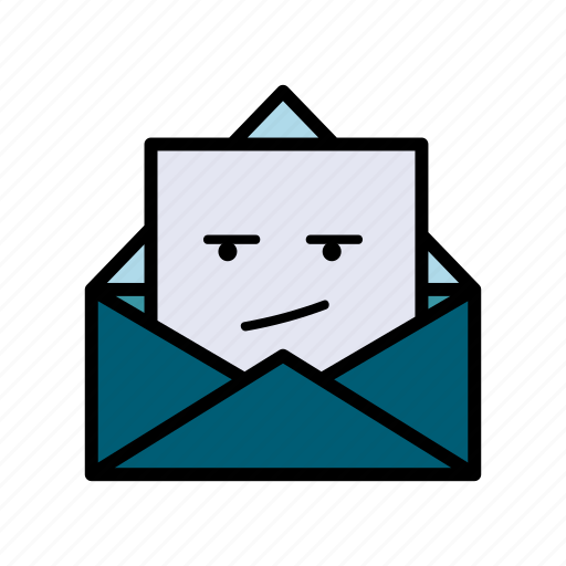 Letter, envelope, mail, message, newsletter, expression, bored icon - Download on Iconfinder