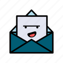 letter, envelope, mail, message, newsletter, expression, unibrow