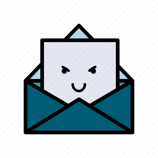Letter, envelope, mail, message, newsletter, expression, evil icon - Download on Iconfinder