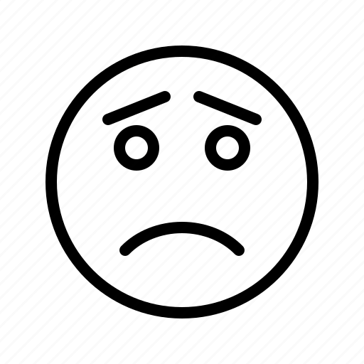 Emoji, emoticon, lonely, moody, sad, sadness, worried icon - Download on Iconfinder