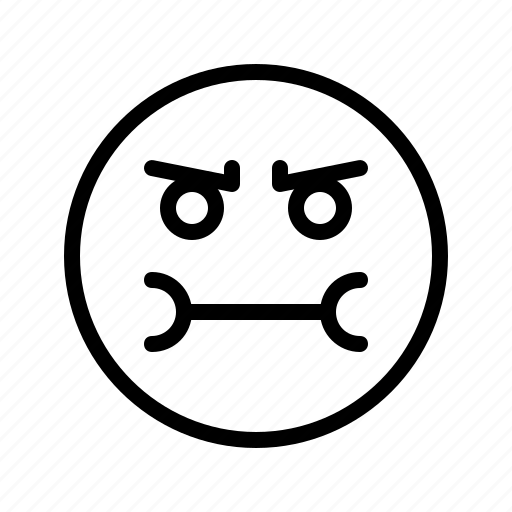 Annoyed, chubby cheeks, cranky, disturbed, emoji, emoticon, unpleasant icon - Download on Iconfinder