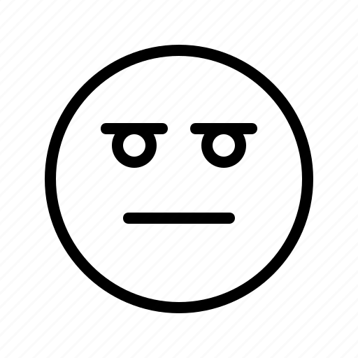 Annoyed, bored, disturbed, emoji, emoticon, unpleasant, upset icon - Download on Iconfinder