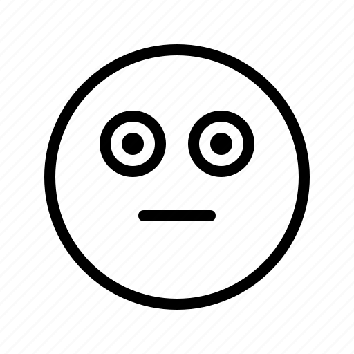 Angry, big eyes, emoji, emoticon, glared, shocked, stunned icon - Download on Iconfinder