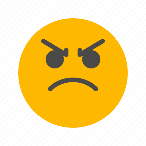 Angry, emoji, emoticon, emotion, frowning, hateful, irritated icon - Download on Iconfinder
