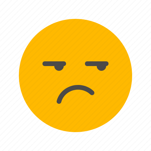 Annoyed, boredom, disturbed, emoji, emoticon, unpleasant, upset icon - Download on Iconfinder