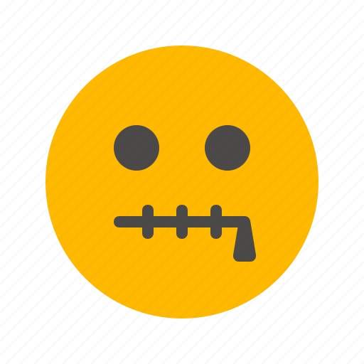 Clam up, emoji, emoticon, not talking, shut up, silent, zipper icon - Download on Iconfinder
