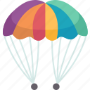 parachute, paragliding, recreation, sky, activity