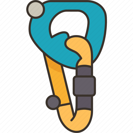 Belay, device, carabiner, climbing, holding icon - Download on Iconfinder