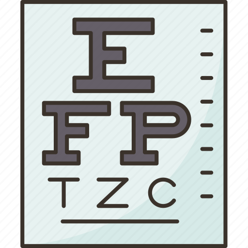 Visual, acuity, testing, eye, chart icon - Download on Iconfinder