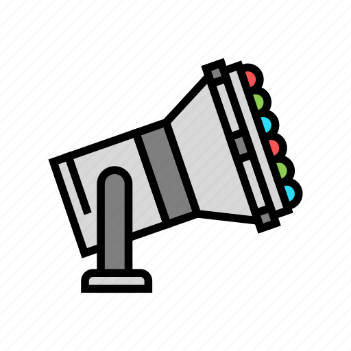 Multicolor, lamp, spotlight, lighting, facade, tool icon - Download on Iconfinder