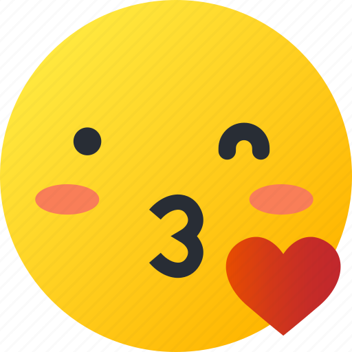 Kiss, face, expression, smiley, feeling, emoticons, happy icon - Download on Iconfinder