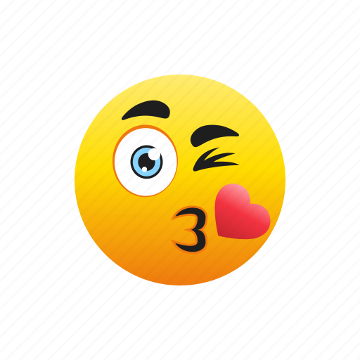 Kiss, wink, heart, like, romance icon - Download on Iconfinder