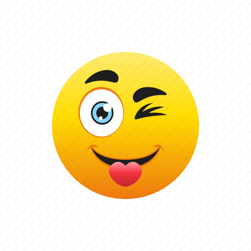 Smile, wink, emotion, happy, avatar icon - Download on Iconfinder