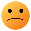 disappointed, face, emoji, emotion, emoticon, yellow