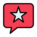 chat, favorite, message, star