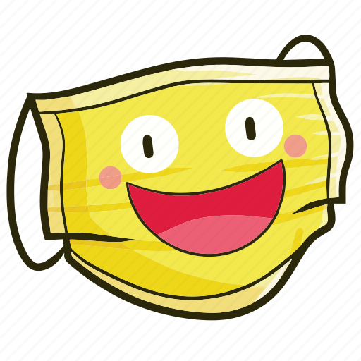 Facemask, kawaii, happy, expression, protection icon - Download on Iconfinder