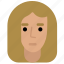 avatar, emoticon, face, female, people, person, woman 