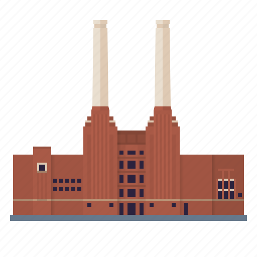 Battersea, building, coal power plant, electricity, factory, industry, power generation icon - Download on Iconfinder