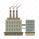 cartoon, chemical, industry, large, pipe, plant, refinery