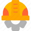 helmet, development, gear, hardhat, settings, technology, under, construction, icon