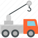 lifting, crane, truck, vehicle, transport, transportation, lifter, forklift, icon