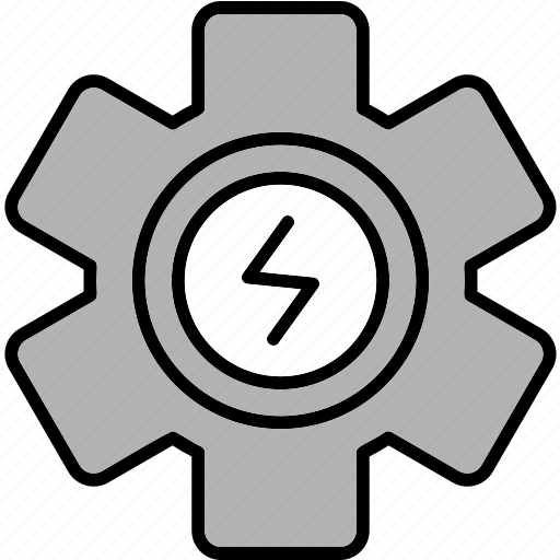 Energy, electric, gear, power, setting, icon icon - Download on Iconfinder