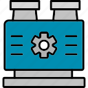 factory, machine, business, exchange, industry, manufacturing, production, icon