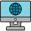 internet, globe, hosting, web, icon 